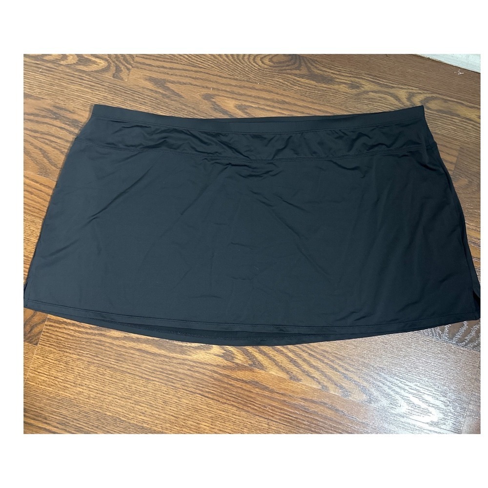 Jantzen Womens Plus Size 20W Black Solid Swim Skirt Bottom JZ22764C